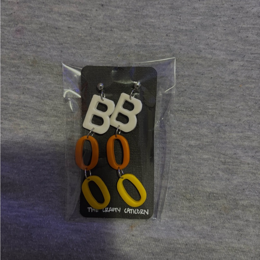 BB Statement Earrings in Orange and Yellow